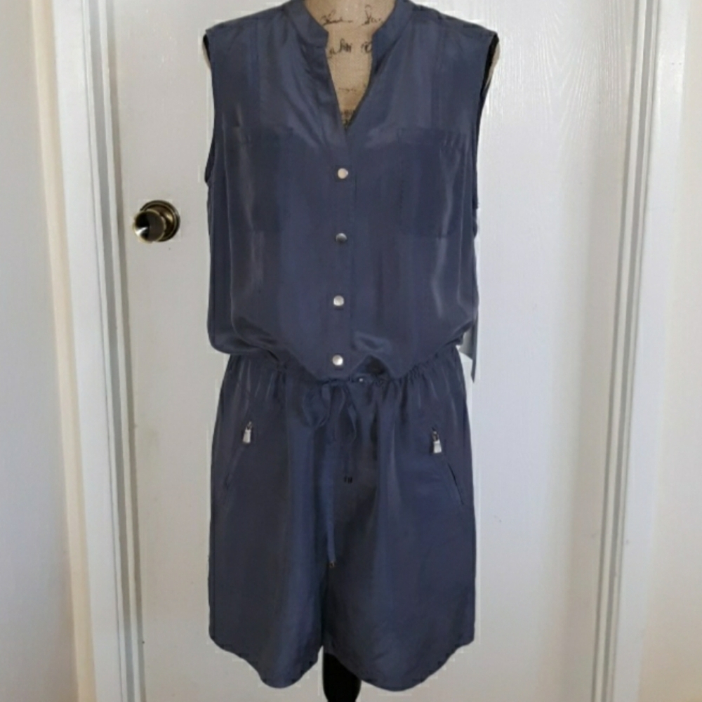 PERSE By Carlisle 100% Silk Romper Size 12 NWT - Picture 2 of 11